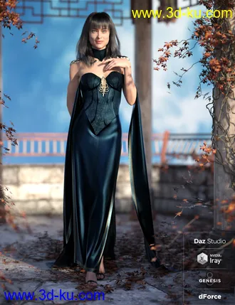 3D打印模型dForce Fantasy Cape Outfit Textures的图片