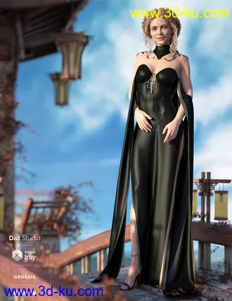 3D打印模型dForce Fantasy Cape Outfit Textures的图片
