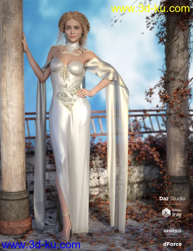 dForce Fantasy Cape Outfit Textures模型的图片5