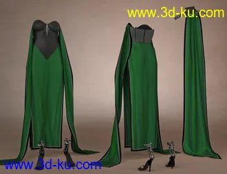 3D打印模型dForce Fantasy Cape Outfit Textures的图片
