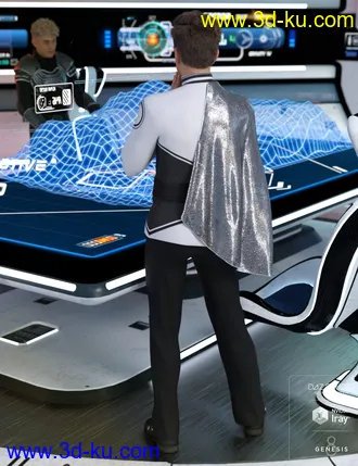 3D打印模型dForce Fleet Commander Outfit for Genesis 8 Male(s)的图片