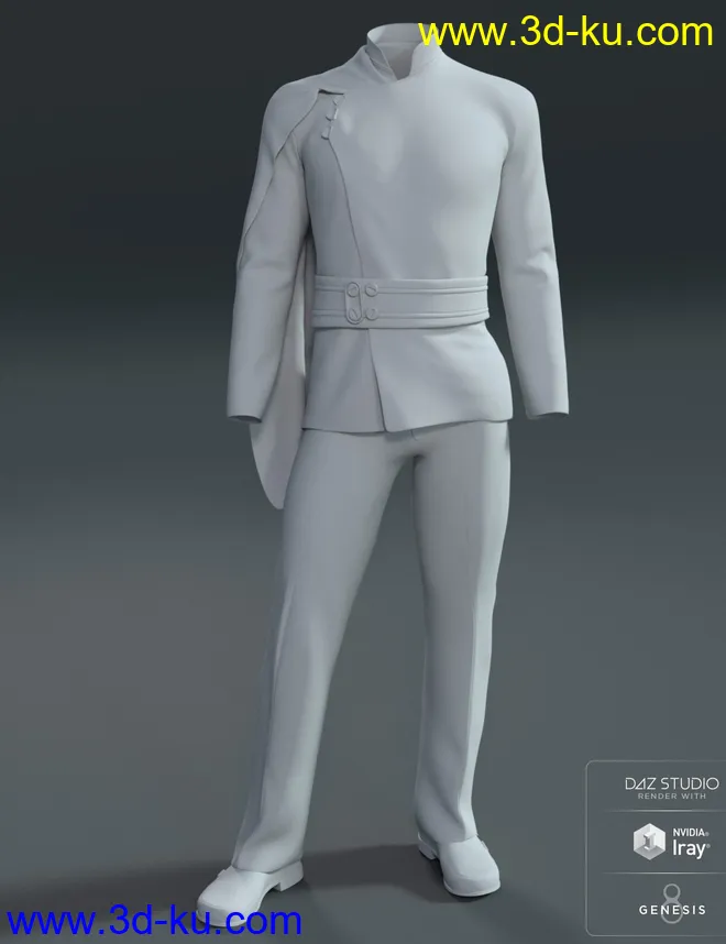 dForce Fleet Commander Outfit for Genesis 8 Male(s)模型的图片5