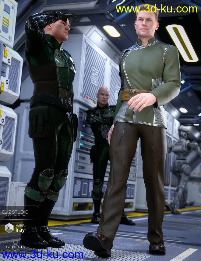 dForce Fleet Commander Outfit Textures模型的图片2
