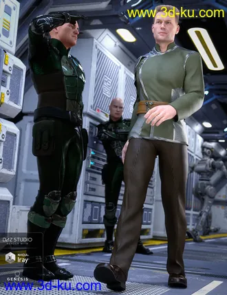 3D打印模型dForce Fleet Commander Outfit Textures的图片