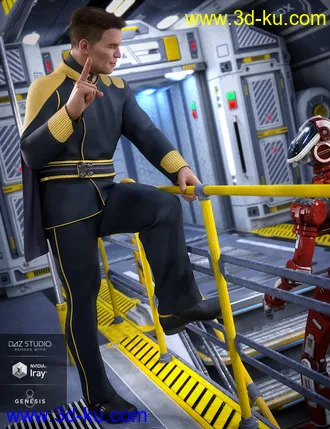 3D打印模型dForce Fleet Commander Outfit Textures的图片