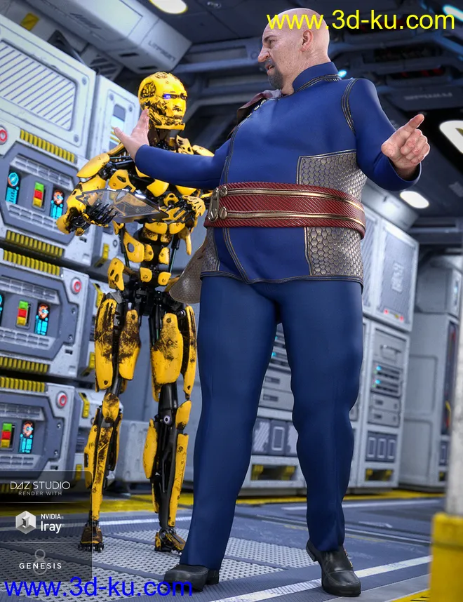 dForce Fleet Commander Outfit Textures模型的图片5