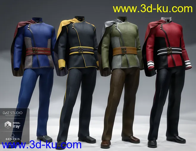 dForce Fleet Commander Outfit Textures模型的图片6