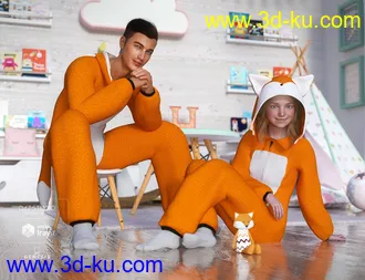 3D打印模型dForce Fox Kigurama for Genesis 8的图片