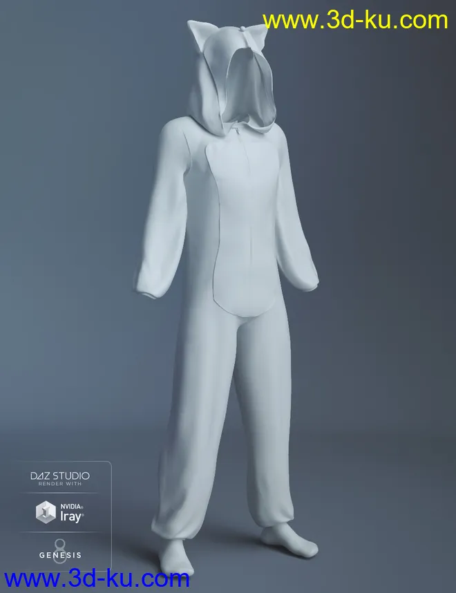 dForce Fox Kigurama for Genesis 8模型的图片5