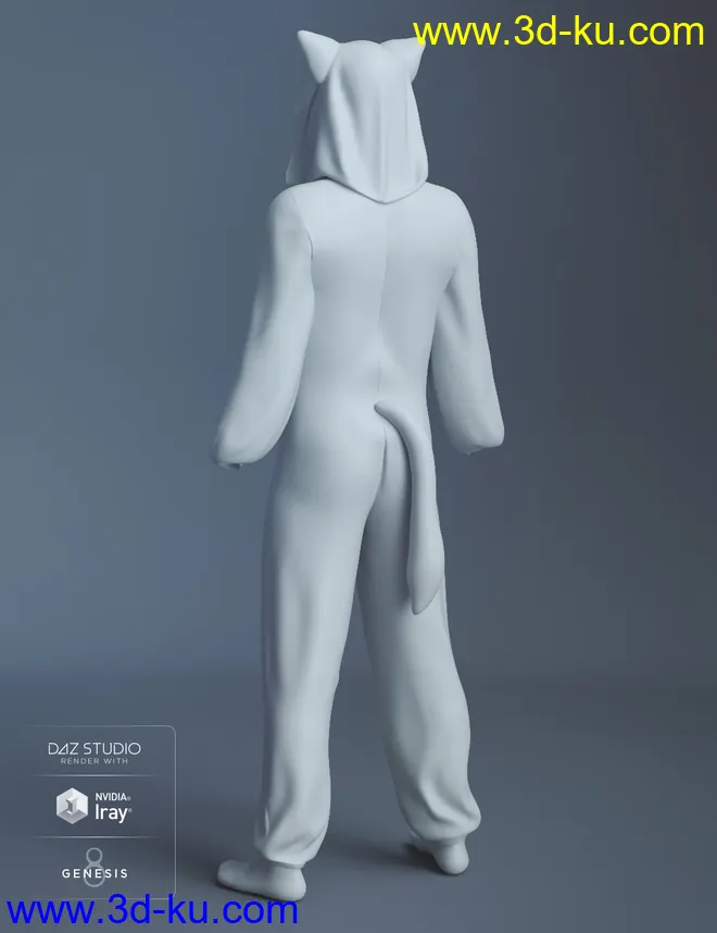 dForce Fox Kigurama for Genesis 8模型的图片6