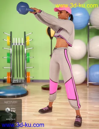 3D打印模型dForce Gym Brat Outfit for Genesis 8 Female(s)的图片