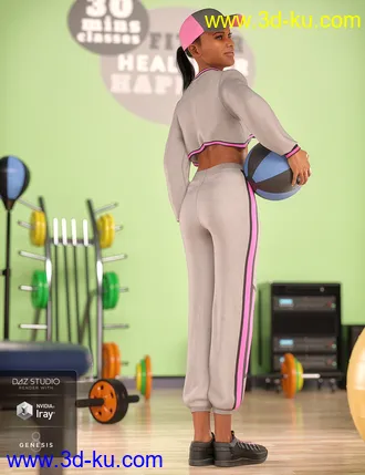 3D打印模型dForce Gym Brat Outfit for Genesis 8 Female(s)的图片