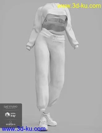 3D打印模型dForce Gym Brat Outfit for Genesis 8 Female(s)的图片