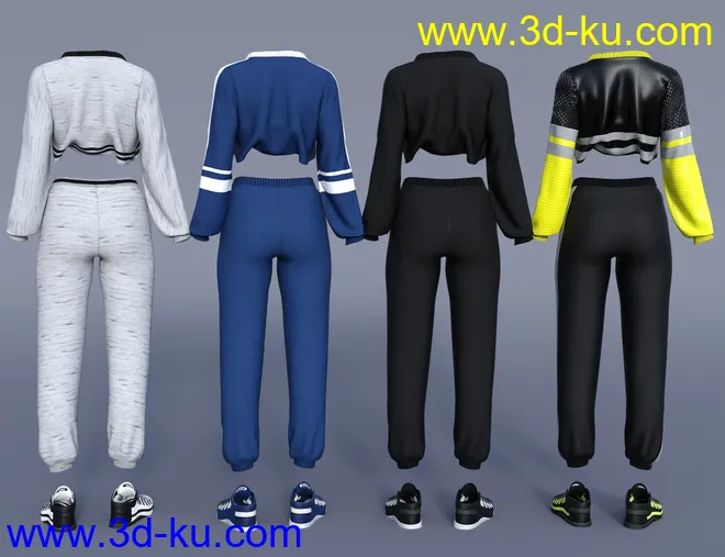 dForce Gym Brat Outfit Textures模型的图片1