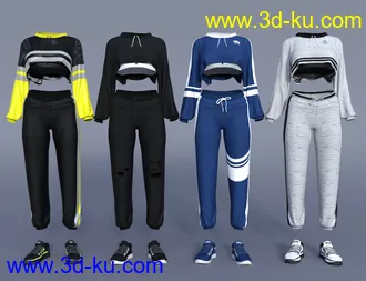 3D打印模型dForce Gym Brat Outfit Textures的图片
