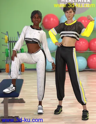 3D打印模型dForce Gym Brat Outfit Textures的图片