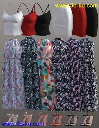3D打印模型dForce H&C Summer Resort Outfits for Genesis 8 Female(s)的图片
