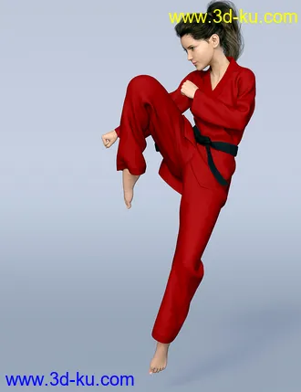 3D打印模型dForce H&C Taekwondo Suit for Genesis 8 Female(s)的图片