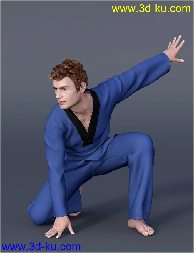 dForce H&C Taekwondo Suit for Genesis 8 Male(s)模型的图片5