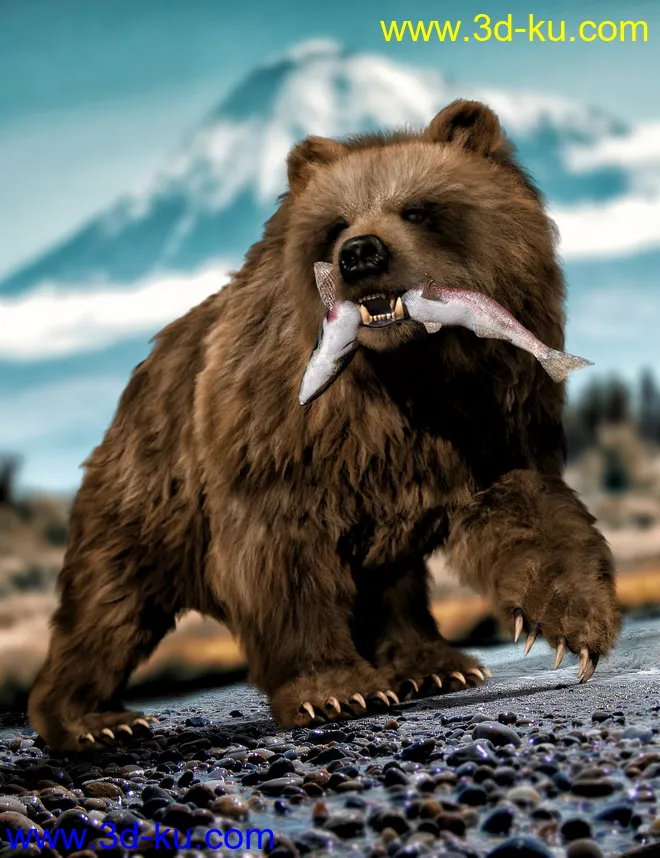 dForce Hair for Brown Bear by AM模型的图片1