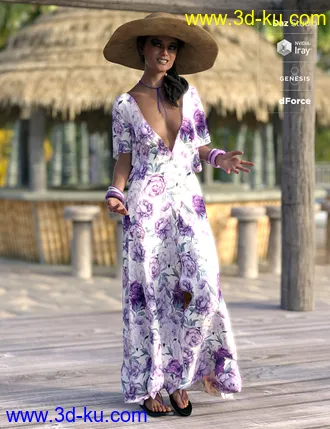 3D打印模型dForce Halcyon Days Outfit Textures的图片