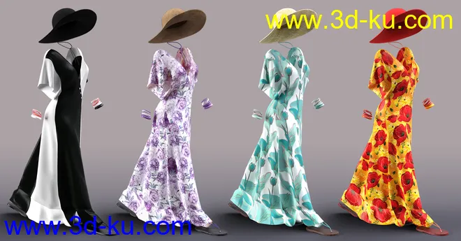 dForce Halcyon Days Outfit Textures模型的图片7