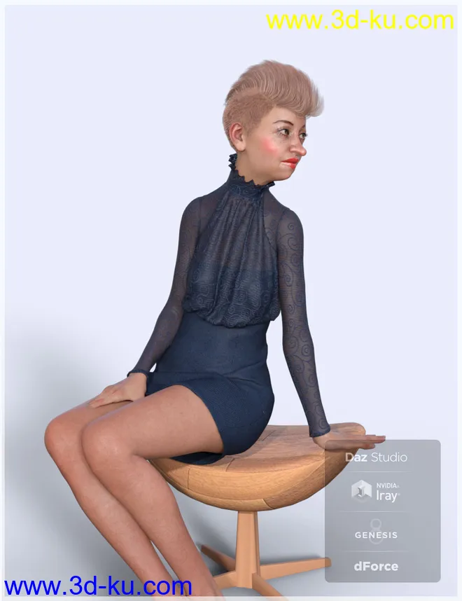 dForce Halter Mini Dress for Genesis 8 Female(s)模型的图片5