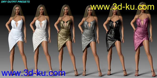 dForce HD Wet and Dry Classic Dress for Genesis 8 Female(s)模型的图片7