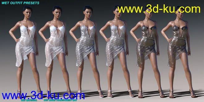 dForce HD Wet and Dry Classic Dress for Genesis 8 Female(s)模型的图片8