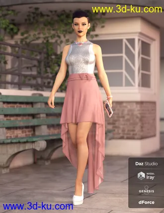 3D打印模型dForce Hi-Low Dress Textures的图片