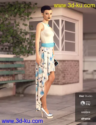3D打印模型dForce Hi-Low Dress Textures的图片