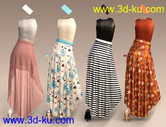 3D打印模型dForce Hi-Low Dress Textures的图片