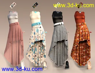 3D打印模型dForce Hi-Low Dress Textures的图片