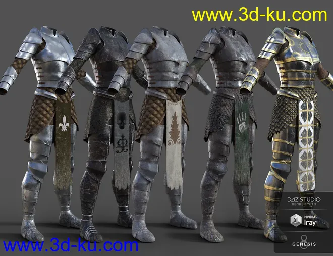 dForce High Paladin Textures模型的图片3