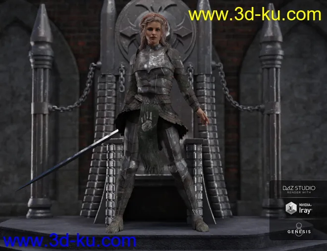 dForce High Paladin Textures模型的图片11