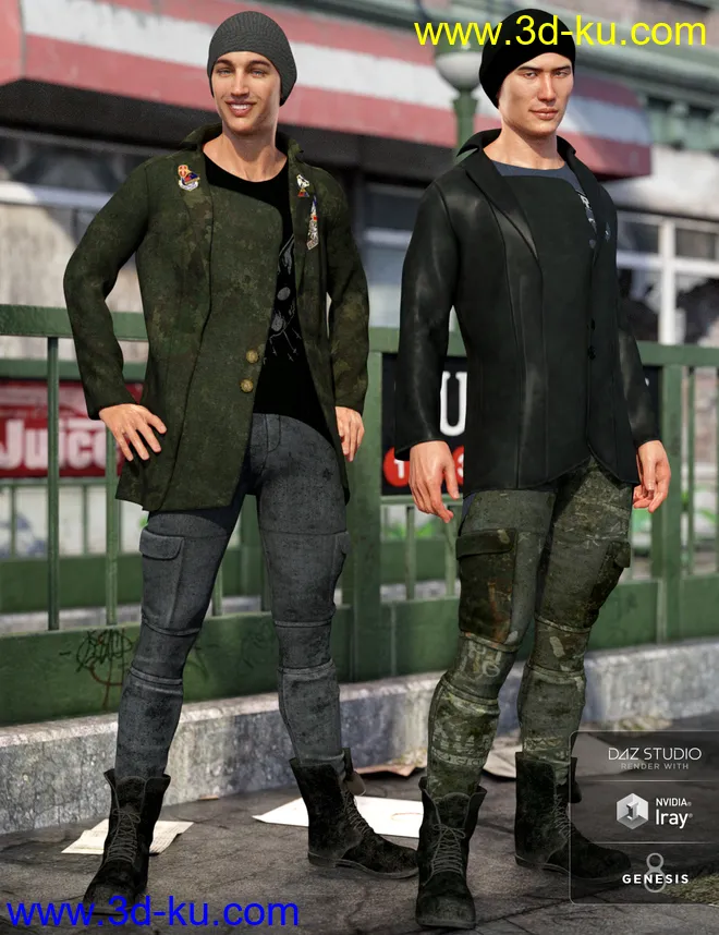dForce Hot Shot Outfit Textures模型的图片1