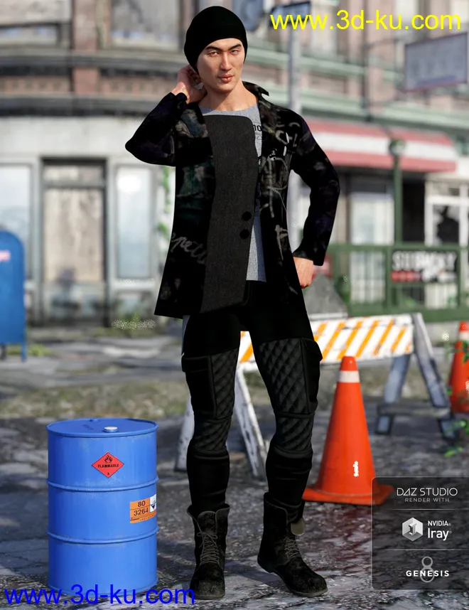 dForce Hot Shot Outfit Textures模型的图片4