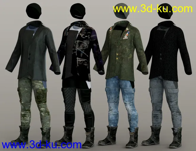 dForce Hot Shot Outfit Textures模型的图片6