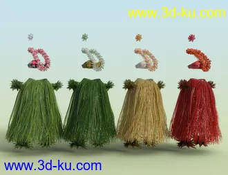 3D打印模型dForce Hula Outfit and Pose Set for Genesis 8 Female(s)的图片