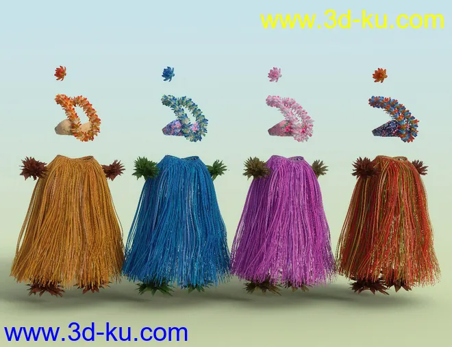 dForce Hula Outfit and Pose Set for Genesis 8 Female(s)模型的图片5