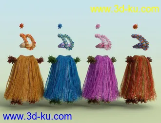 3D打印模型dForce Hula Outfit and Pose Set for Genesis 8 Female(s)的图片