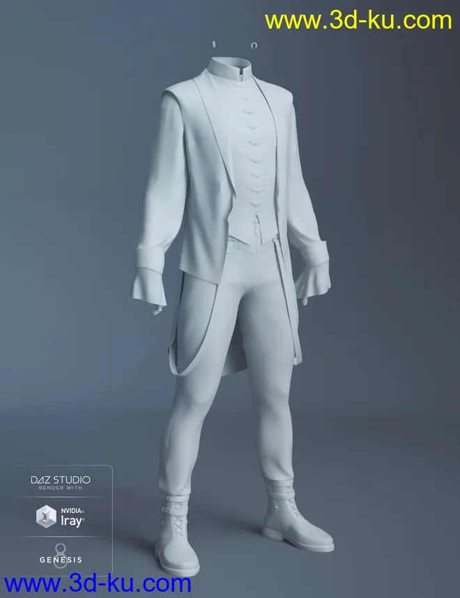 dForce Jasper Black for Genesis 8 Male(s)模型的图片8