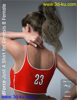 3D打印模型dForce Just A Shirt for Genesis 8 Female的图片
