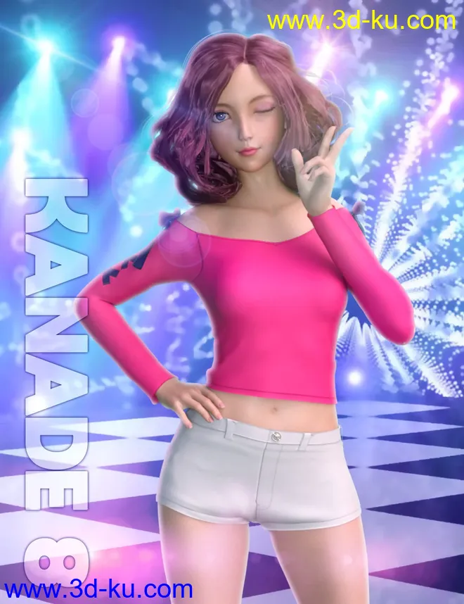 dForce K-Pop Girls 2 Outfits for Genesis 8 Female(s)模型的图片3
