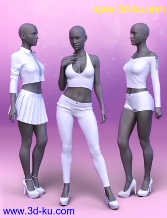 3D打印模型dForce K-Pop Girls 2 Outfits for Genesis 8 Female(s)的图片