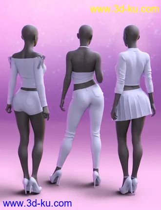 3D打印模型dForce K-Pop Girls 2 Outfits for Genesis 8 Female(s)的图片