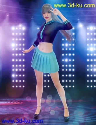 3D打印模型dForce K-Pop Girls 2 Outfits Textures的图片