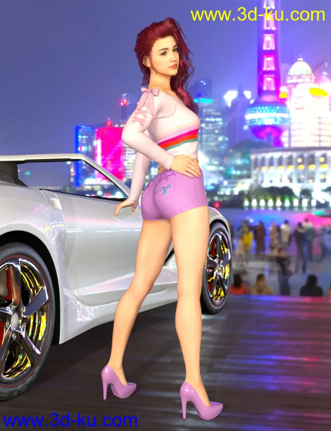 dForce K-Pop Girls 2 Outfits Textures模型的图片4