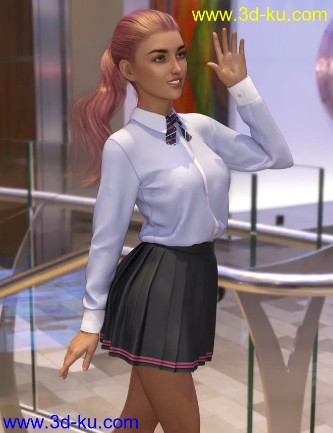 dForce K-Pop Girls 2 Outfits Textures模型的图片11