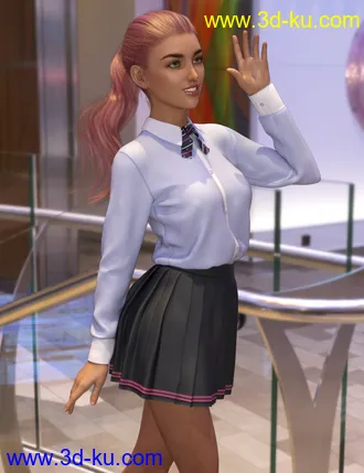 3D打印模型dForce K-Pop Girls 2 Outfits Textures的图片